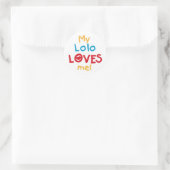 My Lolo Loves Me T-shirts en geschenken Ronde Sticker (Tas)