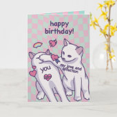 My Love and Affection Birthday Slap – Funny Cat Gr Kaart (Gele Bloem)