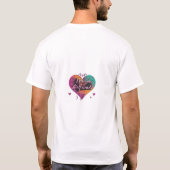 My Love : Design de texte et de coeur pour T-shirt (Dos)