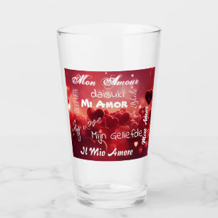 "My Love" in verschillende talen Glas