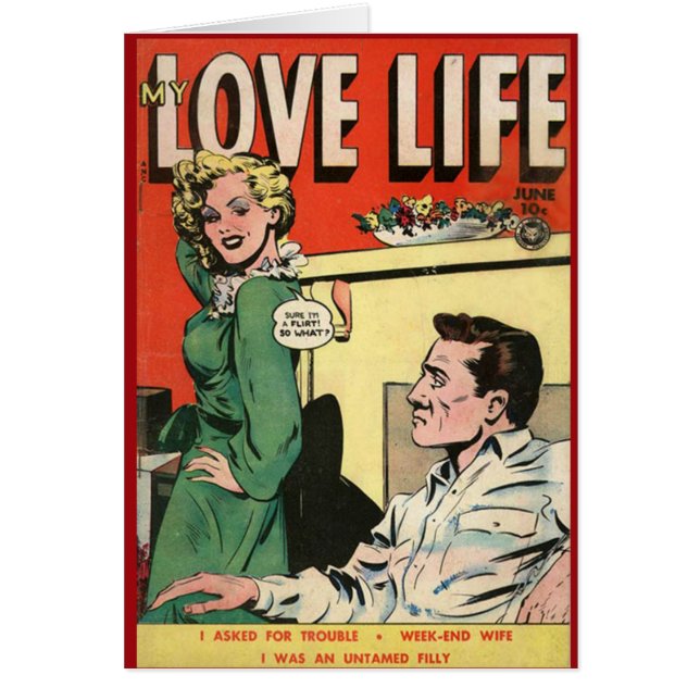 "My Love Life"  Comic Hoesje Card (Voorkant)
