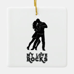 My Love Rocks - Dansende Couple Keramisch Ornament