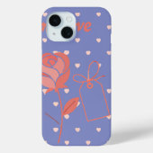 My Love Rose and Heart Background Case-Mate iPhone Case (Achterkant)