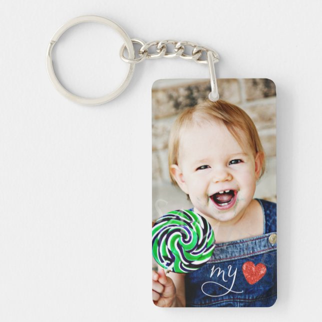 My Love Sweet Photo Double Sided Sleutelhanger (Voorkant)