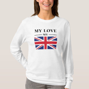 My Love UK Drapeau graphique T-shirt