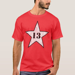 My Lucky Number Star - Nummer 13 - v2(vint. wit) T-shirt