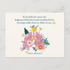 My Lungs Smile When We Think of You Briefkaart