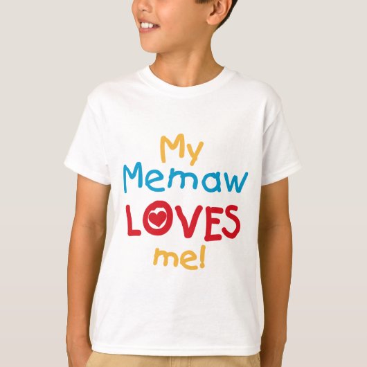 My Memaw Loves Me T-shirts en geschenken (Voorkant)