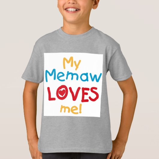 My Memaw Loves Me T-shirts et cadeaux (Devant)