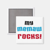 My Memaw Rocks T-shirts en geschenken Magneet (Voorkant / Achterkant)