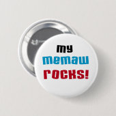 My Memaw Rocks T-shirts en geschenken Ronde Button 5,7 Cm (Voorkant /achterkant)
