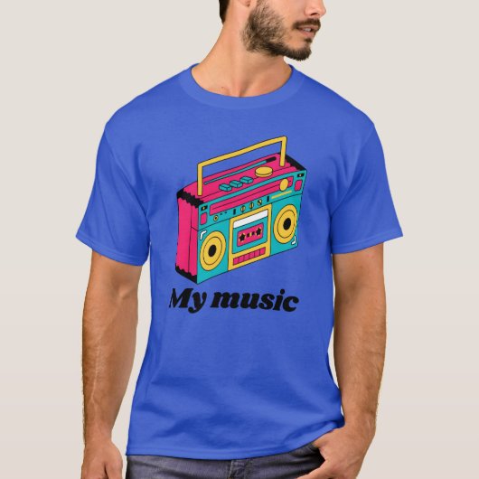 My music Boombo 90s Style T-shirt (Voorkant)