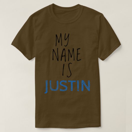 My Name Is Justin T-shirt (Design voorkant)