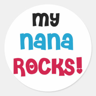My Nana Rocks Ronde Sticker