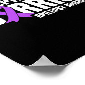 My Nephew Is A Warrior Purple Ribbon Epilepsy Awar Poster (Hoek)