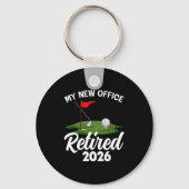 My New Office Retired 2026 Golf Retirement Golfer  Sleutelhanger (Voorkant)