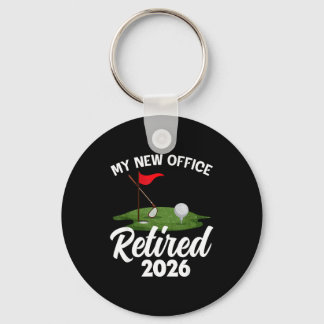 My New Office Retired 2026 Golf Retirement Golfer  Sleutelhanger