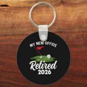 My New Office Retired 2026 Golf Retirement Golfer  Sleutelhanger (Voorkant)