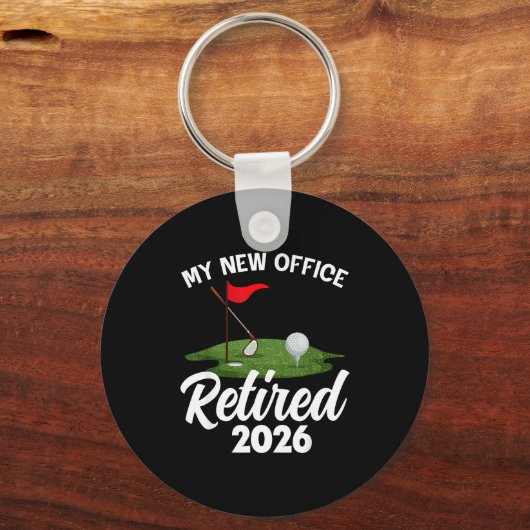 My New Office Retired 2026 Golf Retirement Golfer Sleutelhanger (Voorkant)