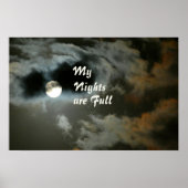 My Nights are Pleine lune Night Sky Poster (Devant)