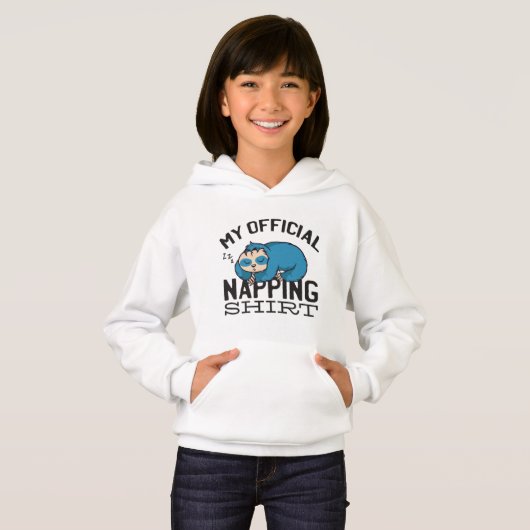 My official napping shirt - Lazy sleeping Sloth (Voorkant volledig)