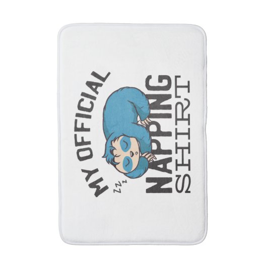 My official napping shirt - Lazy sleeping Sloth Badmat (Voorkant Verticaal)