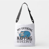 My official napping shirt - Lazy sleeping Sloth Crossbody Tas (Voorkant)
