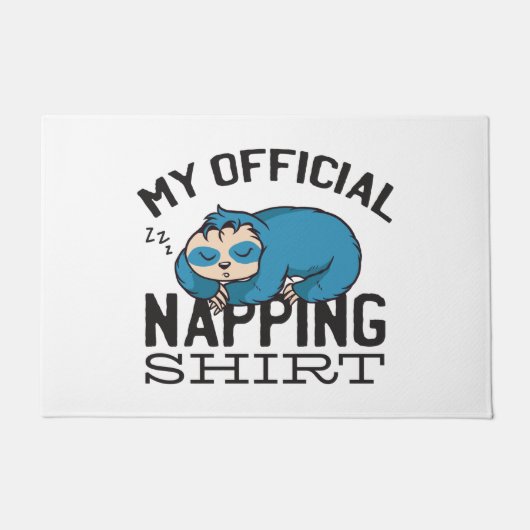My official napping shirt - Lazy sleeping Sloth Deurmat (Voorkant)
