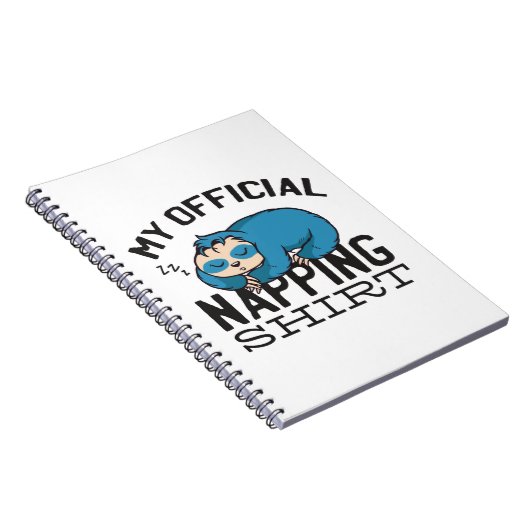 My official napping shirt - Lazy sleeping Sloth Notitieboek (Rechterzijde)