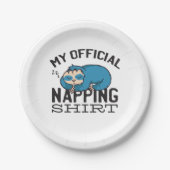 My official napping shirt - Lazy sleeping Sloth Papieren Bordje (Voorkant)