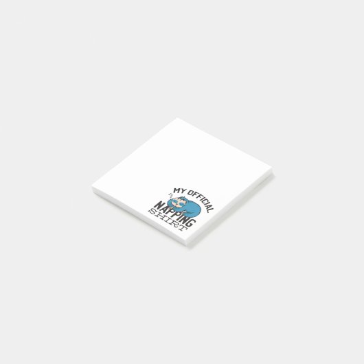 My official napping shirt - Lazy sleeping Sloth Post-it® Notes (Schuin)