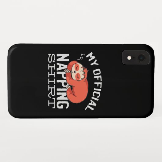 My official napping shirt Sloth Case-Mate iPhone Case (Achterkant (horizontaal))