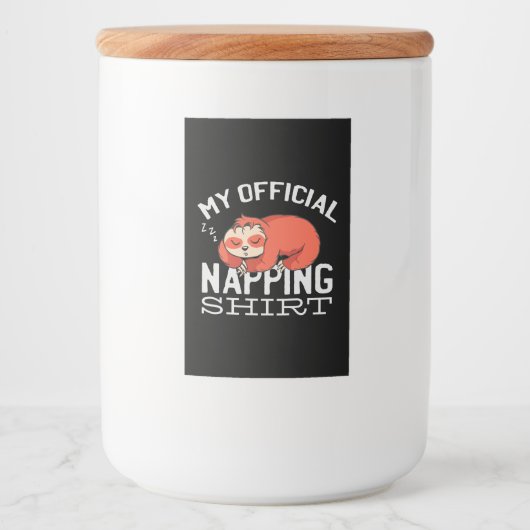 My official napping shirt Sloth Voedselcontainer Etiket (Voorkant)