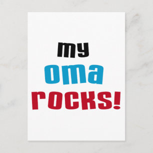 My Oma Rocks T-shirts en geschenken Briefkaart