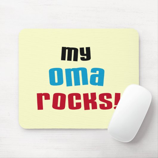 My Oma Rocks T-shirts en geschenken Muismat (Met muis)
