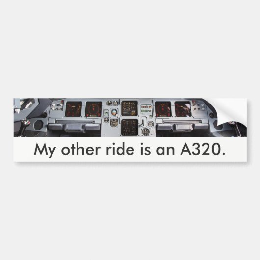 "My other ride is an A320." Autoaufkleber Bumpersticker (Voorkant)