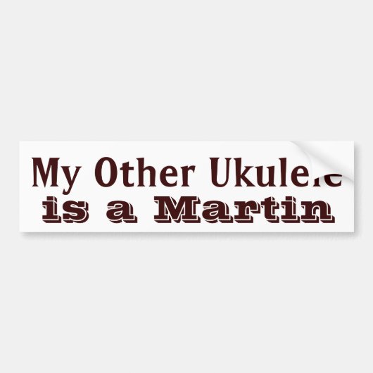 "My Other Ukulele" Ukulele Hoesje Sticker (Voorkant)