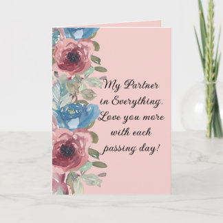 My Partner in Everything Anniversary Card Feestdagen Kaart