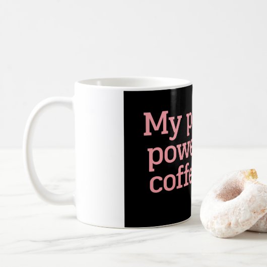 My Patience Powered by Coffee Only Funny Quote Typ Koffiemok (Met donut)