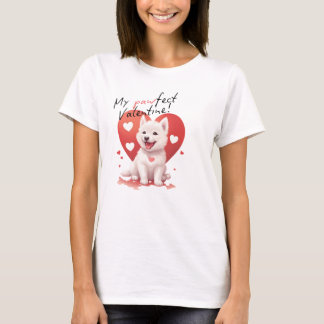 My Pawfect Valentine: Süßer weißer Jindo-Hund  T-shirt