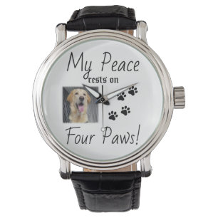 My Peace Rust On Four Paws - Schattigee Pet Lover Horloge