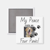 My Peace Rust On Four Paws - Schattigee Pet Lover  Magneet (Voorkant / Achterkant)