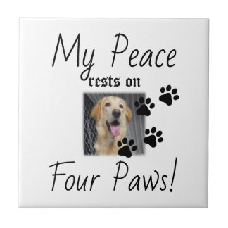 My Peace Rust On Four Paws - Schattigee Pet Lover  Tegeltje