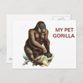 MY PET GORILLA BRIEFKAART (Voorkant / Achterkant)