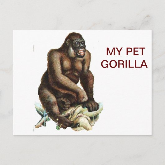 MY PET GORILLA BRIEFKAART (Voorkant)