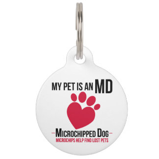 "My Pet is a MD" Pet ID Tag Huisdierpenning