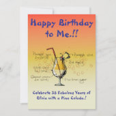 My Pina Colada Anniversaire Fête Invitation (Devant)