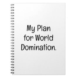 My Plan for World Domination Notitieboek