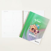 My Planner Cute Dog House sur Marbre avec nom (Devant avec enveloppe)