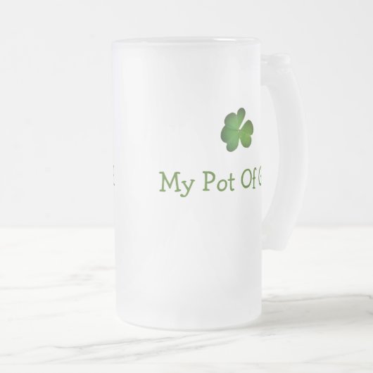 My Pot Of Gold St. Patrick's Day Beer Mug (Devant droit)